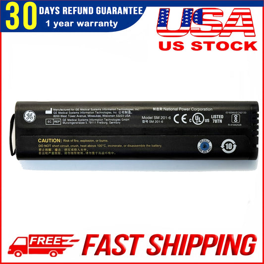SM201-6 Battery For GE DASH 3000 4000 5000 B20 B30 B40 B20I B30I B40I SM 201-6