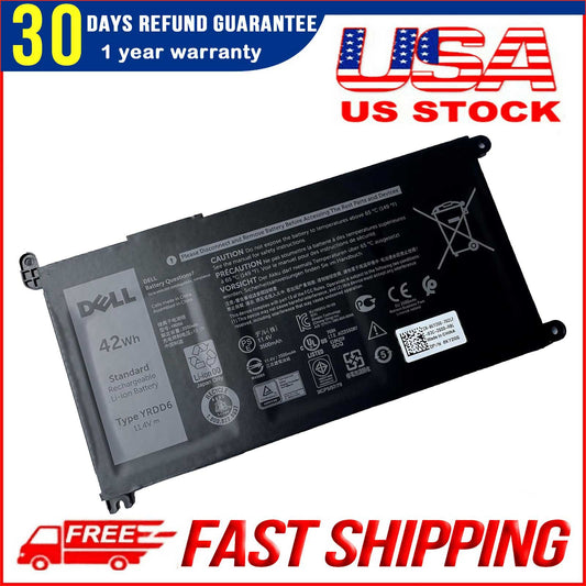 DELL Genuine YRDD6 Laptop Battery for replaceable Dell Inspiron 7586 5482 5485 5491 3310 2-in-1 3493 3582 3593 3793 5493 5593 5480 5590 5591 5594 5598 15 3583 3584 Vostro 3491 5481 5581 5490 5590 VM732