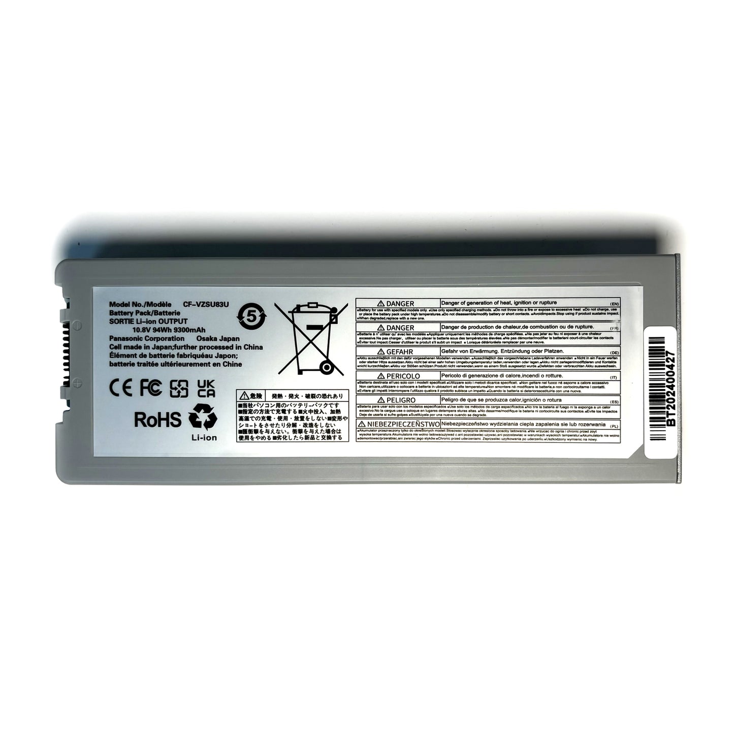 CF-VZSU80U CF-VZSU82U CF-VZSU83U VZSU80U Laptop Battery for Panasonic Toughbook CF-C2 CF-C2AECCHCE Tablet PC CFC2 Series 10.8V 94Wh 9300mAh