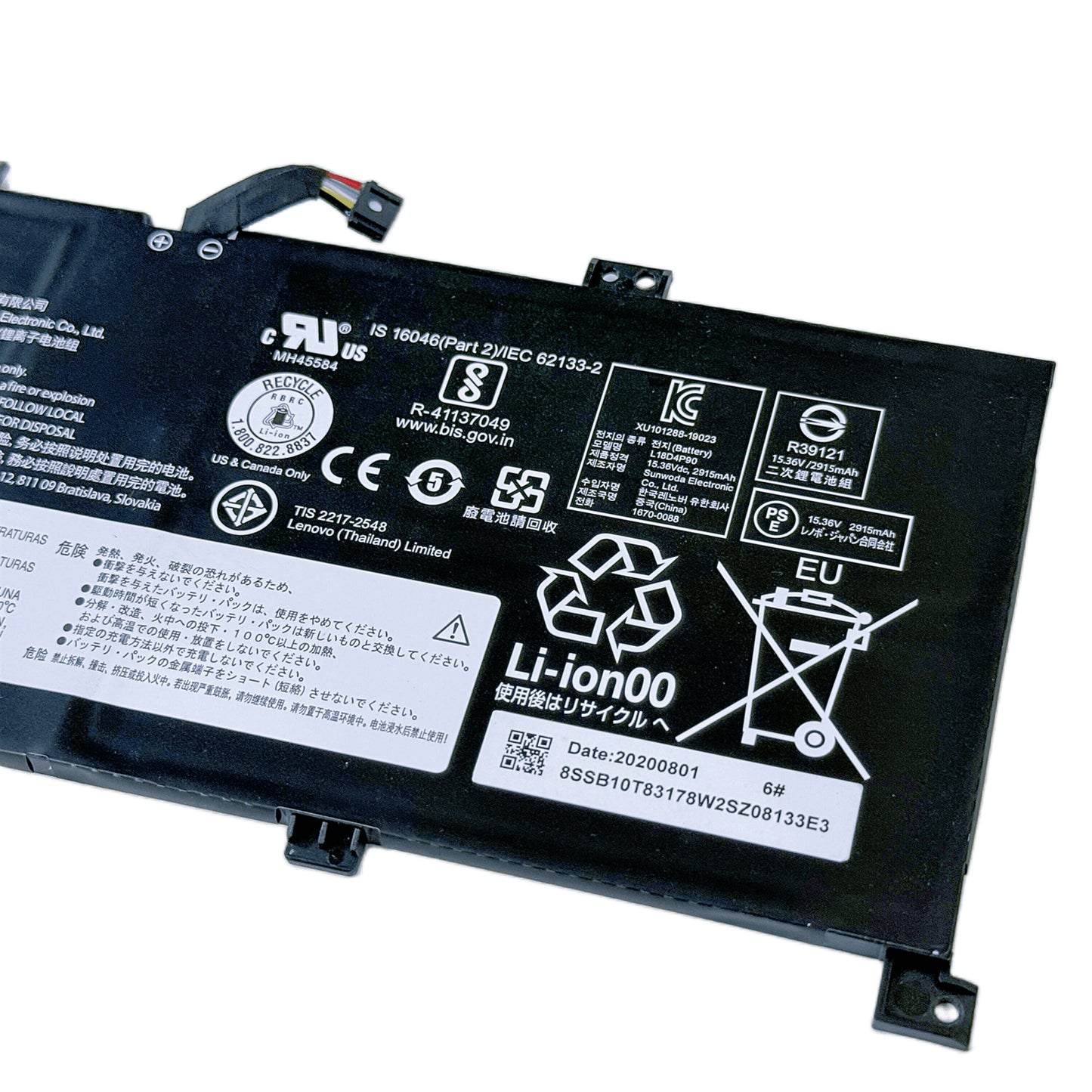 Genuine L18D4P90 L18M4P90 L18C4P90 Laptop Battery Compatible with Lenovo ThinkPad L13 Yoga 20R5 20R6 Series 02DL030 02DL031 02DL032 SB10T83119 SB10T83120 SB10T83121 15.36V 46Wh 4-Cell