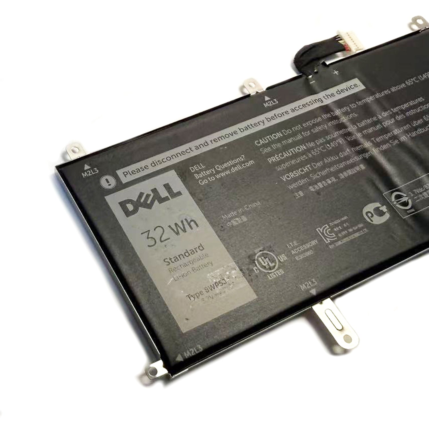 Replacement Laptop Battery for DELL Venue 10 Pro 5000 / 5055 – 8WP5J 69Y4H 069Y4H (3.7V 32Wh)
