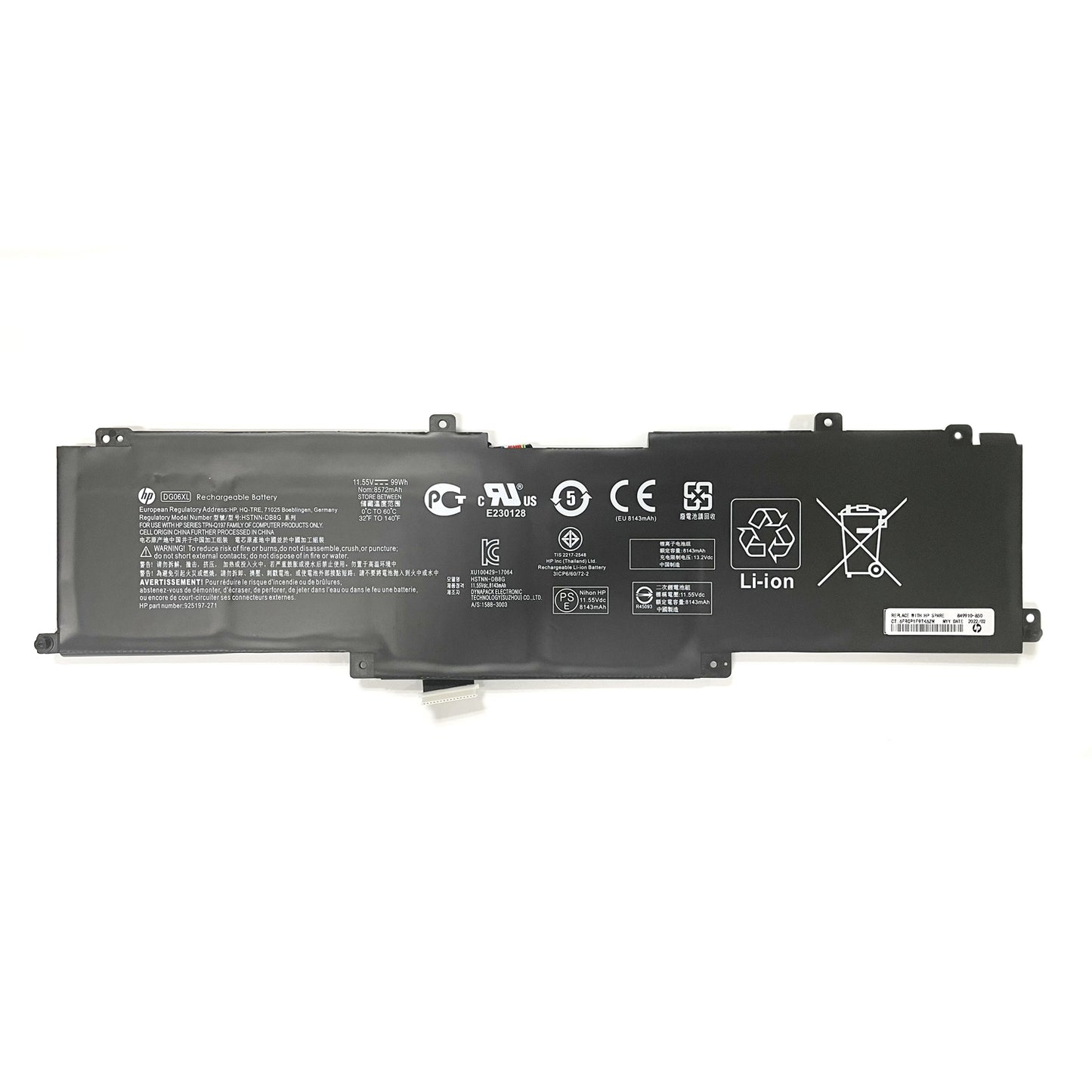 Genuine New 99Wh DG06XL Battery for HP OMEN X 17-ap, 17-AP001TX (HSTNN-DB8G, 925197-271)