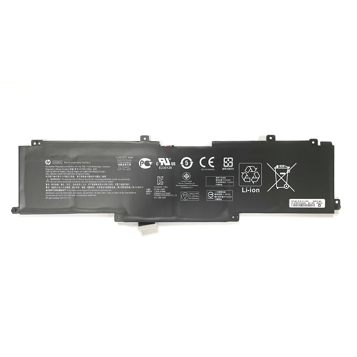 Genuine New 99Wh DG06XL Battery for HP OMEN X 17-ap, 17-AP001TX (HSTNN-DB8G, 925197-271)