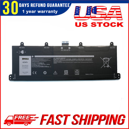 9F4FN Laptop Battery 40Wh 5000mAh 7.6V 2-Cell Compatible with Dell Latitude 7320 Detachable/Inspiron 14 3420 Series 09F4FN 2VKW9 8PK6G 2ICP4/79/112 2ICP4/79/111