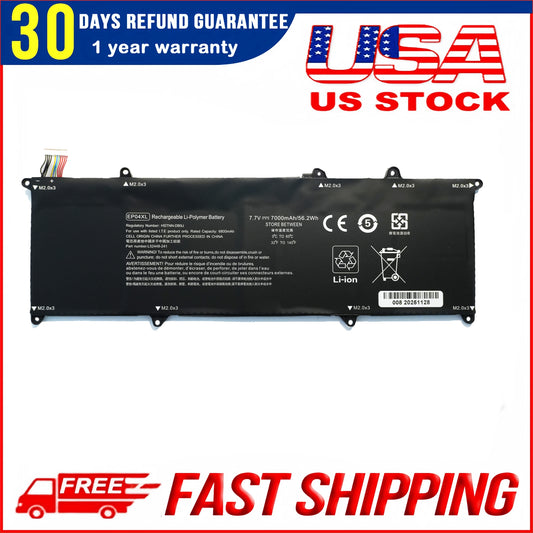 Genuine EP04XL Laptop Battery Compatible with HP Elite Dragonfly G1 2019 Elite Dragonfly G2 2020 Series EP04056XL HSTNN-DB9J HSTNN-IB8Y L52448-1C1 L52448-241 L52581-005 7.7V 56.2Wh 7000mAh