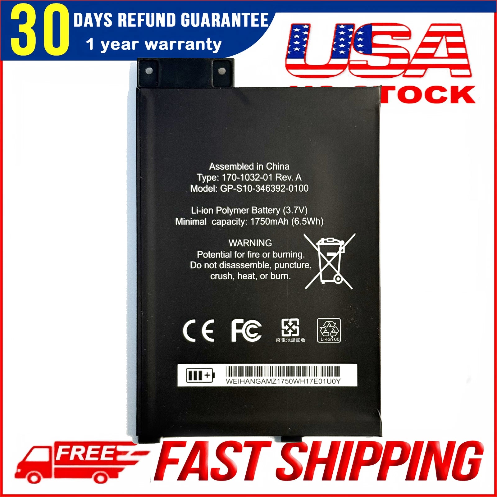 Original 170-1032-00 Battery for Amazon Kindle Keyboard 3rd Gen D00901 Graphite – 2025 New