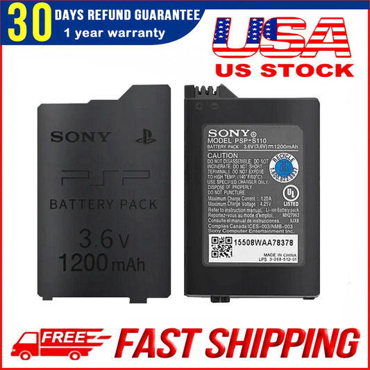 2400mAh 3.6V Replacement Battery for Sony PSP Slim 2000 2001 3000 – Rechargeable