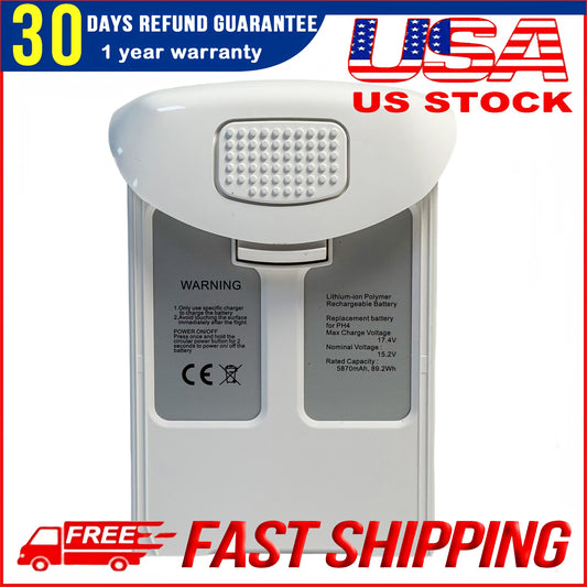 DJI Phantom 4 Series Intelligent Flight Battery High Capacity 5870mAh, for DJI Phantom 4, 4 Advanced, 4 Pro, 4 Pro V2.0, 4 RTK-OEM