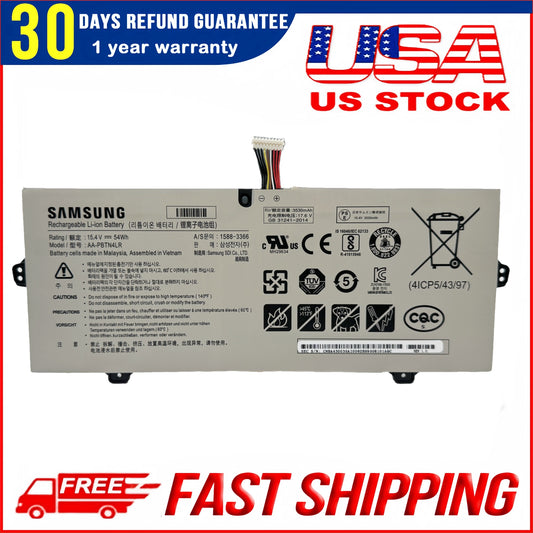 Genuine AA-PBTN4LR Laptop battery for Samsung Notebook 9 NP940X5N NP940X3M NP940X3N NP940X3M-K01US NP940X3M-K02US NP940X5M-X01US NP940X5N-X01US Series BA43-00386A 1588-3366 15.4V / 54Wh / 3530mAh / 4-Cell