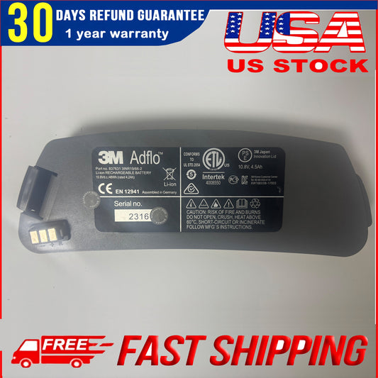 837631 Replacement Battery for 3M Adflo 837631 3INR19/66 4.5Ah 10.8V  Rechargeable Li-ion Battery