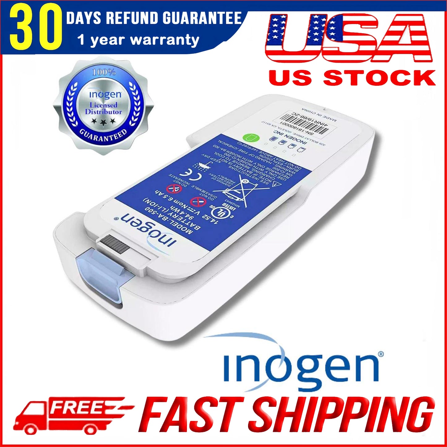 Genuine New Inogen/OxyGo One G5 Single Battery (8-Cell) BA-500 by Inogen -Sealed package