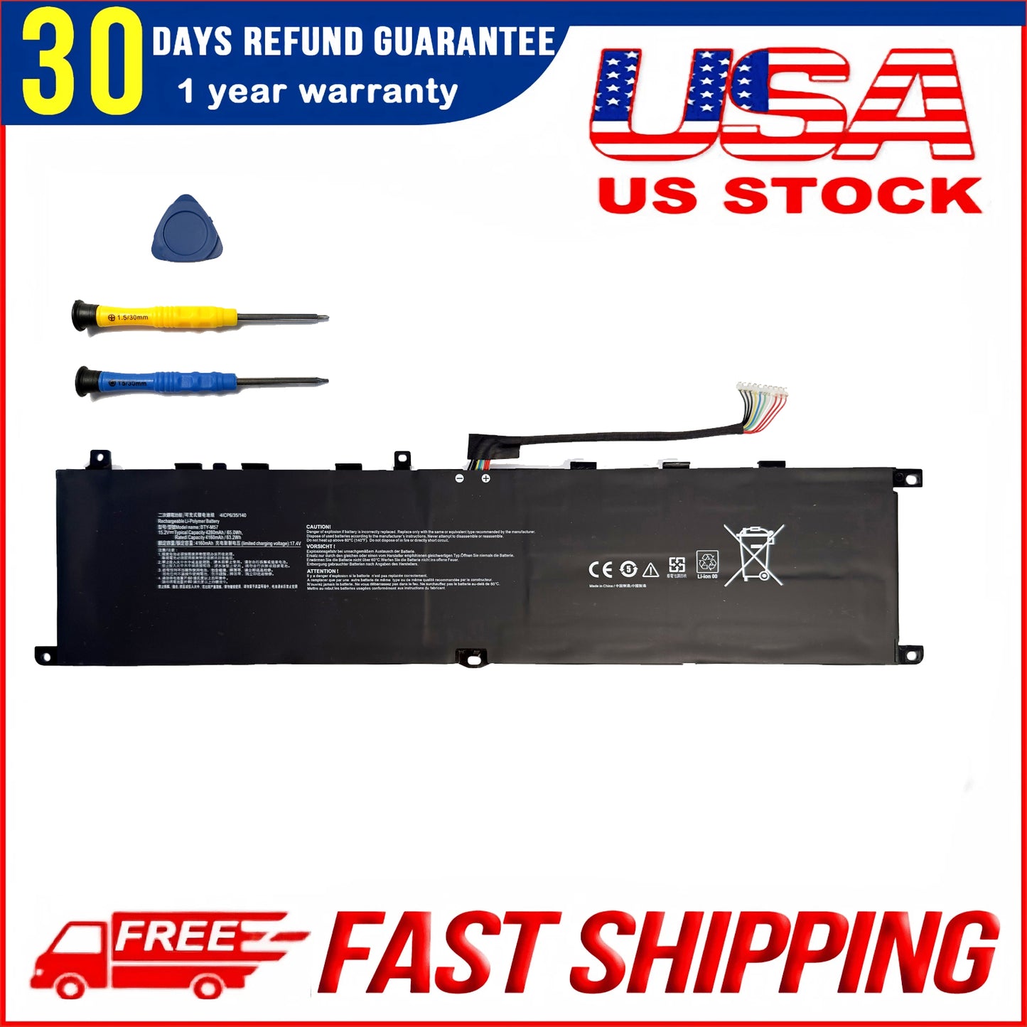 Genuine OEM BTY-M57 Battery for MSI GP66 GP76 Leopard 10UG 10UE 10UH 11UG