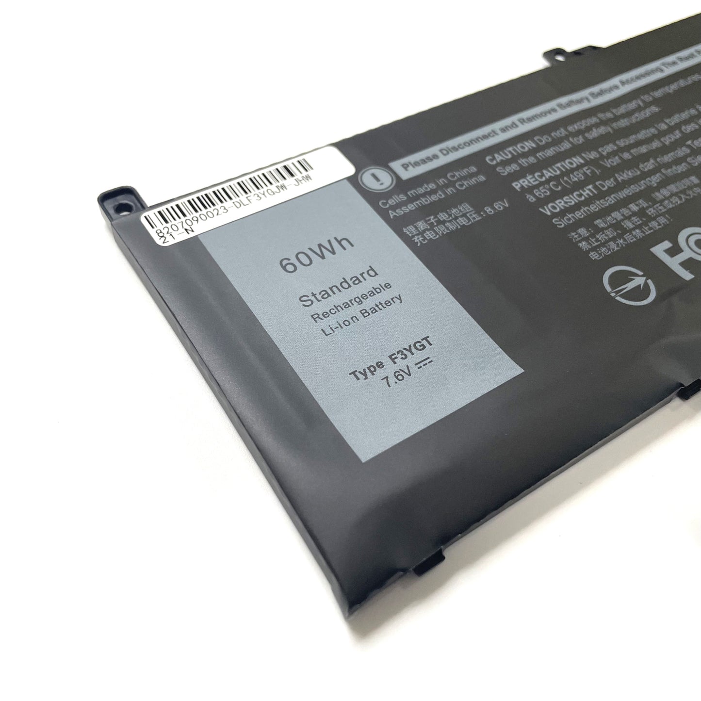 60Wh F3YGT Laptop Battery Replacement for Dell Latitude 7480 7280 7490 E7480 E7280 E7490 7380 7390 7290 E7390 E7290 E7380 12 13 14 7000, DM3WC F3YGT-1 KG7VF 2X39G V4940 451-BBYE 453-BBCF 0DM3WC 0F3YGT