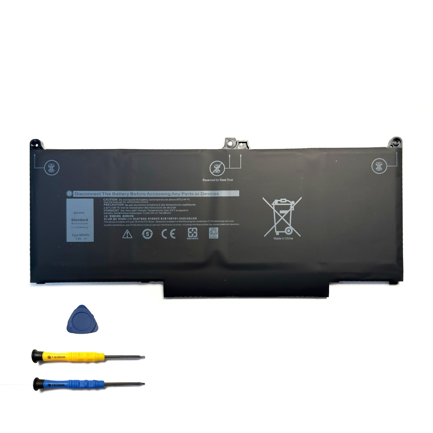 Genuine MXV9V Laptop Battery for Dell Latitude 5300 5310 7300 7400 E5300 E5310 E7300 E7400 Inspiron 7300 7306 2-in-1 Black Series P96G P96G001 P97G P97G001 P97G002P99G001 5VC2M 05VC2M 829MX 0829MX 7.6V 60Wh