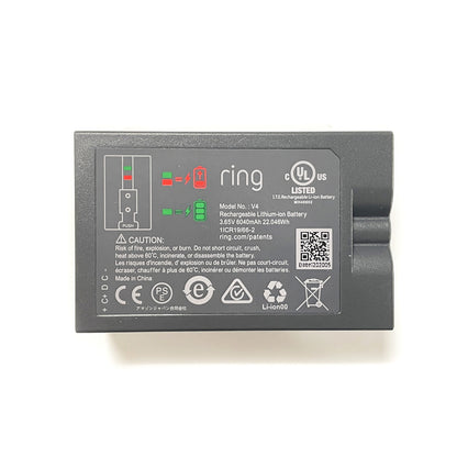 4-Pack Rechargeable Battery for Ring Doorbell 2/3/4/3 Plus & Stick Up Cam | 6040mAh