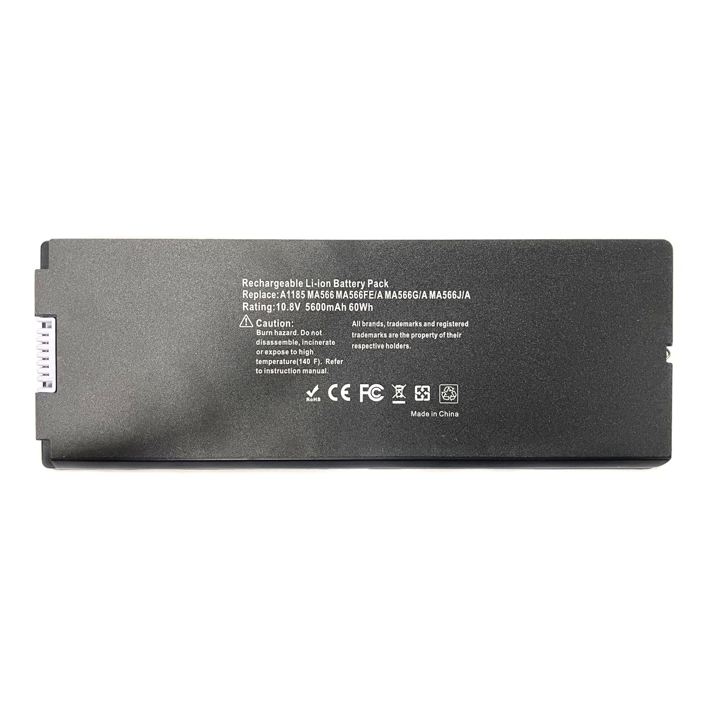Genuine A1185 A1181 Laptop Battery for Apple MacBook 13" A1185 A1181 MA561 MA561FE/A MA561G/A MA561J/A [10.8V 59Wh Black]