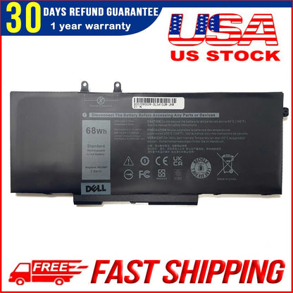 4GVMP Laptop Battery for Dell Latitude 5400 5500 5410 5510 E5400 E5500 Inspiron 7590 7591 7791 2-in-1 Precision 3540 3550 Series P84F P84F001 P42E P42E001 P98G001 P80F001 RF7WM C5GV2 H82T6 7.6V 68Wh