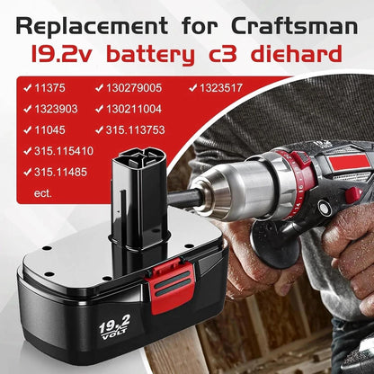-Pack Replacement Battery for Craftsman 19.2V C3 & DieHard Tools
