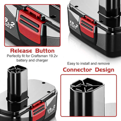 -Pack Replacement Battery for Craftsman 19.2V C3 & DieHard Tools
