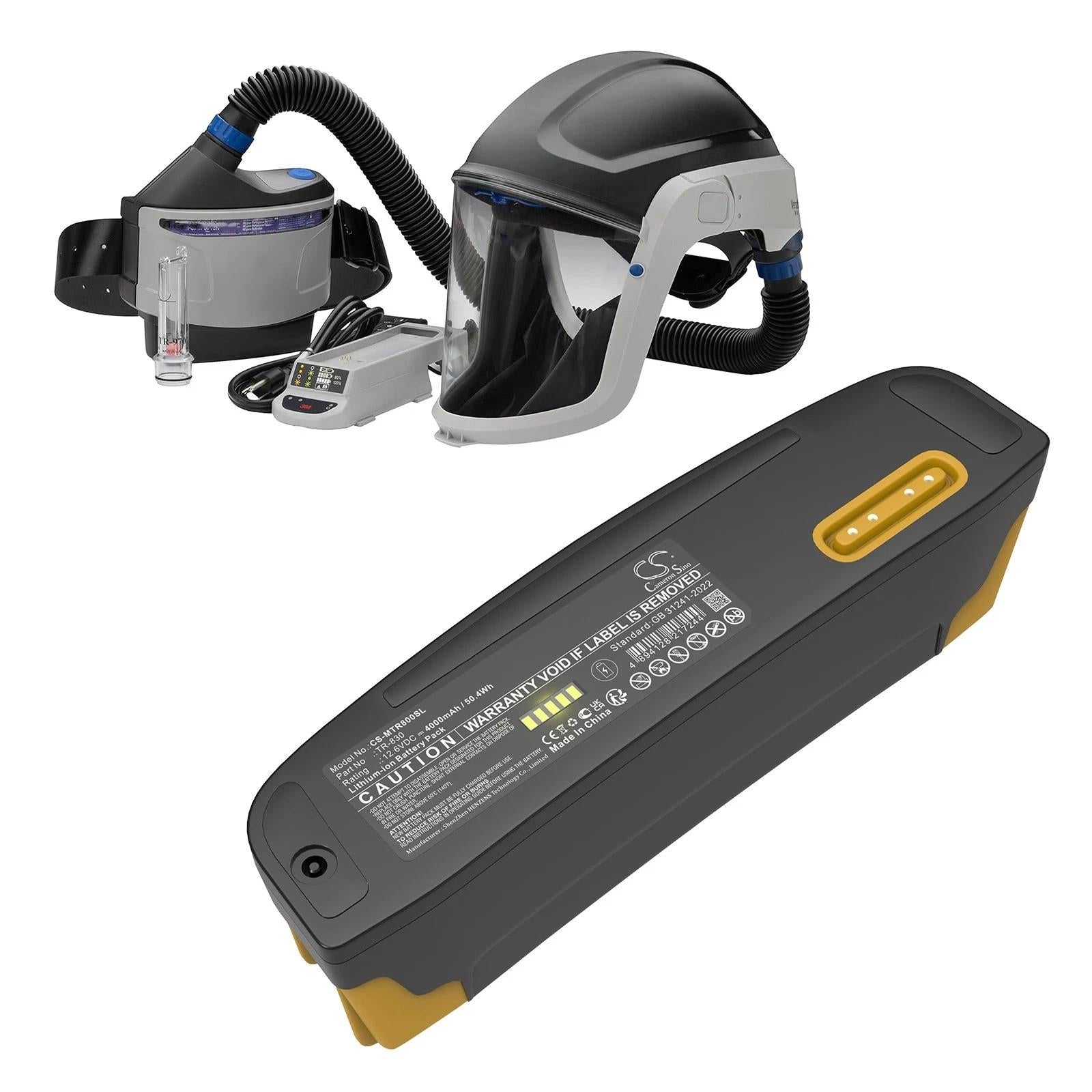 Rechargeable 4000mAh TR-830 Battery for 3M TR-300+ & TR-800 PAPR Respirators