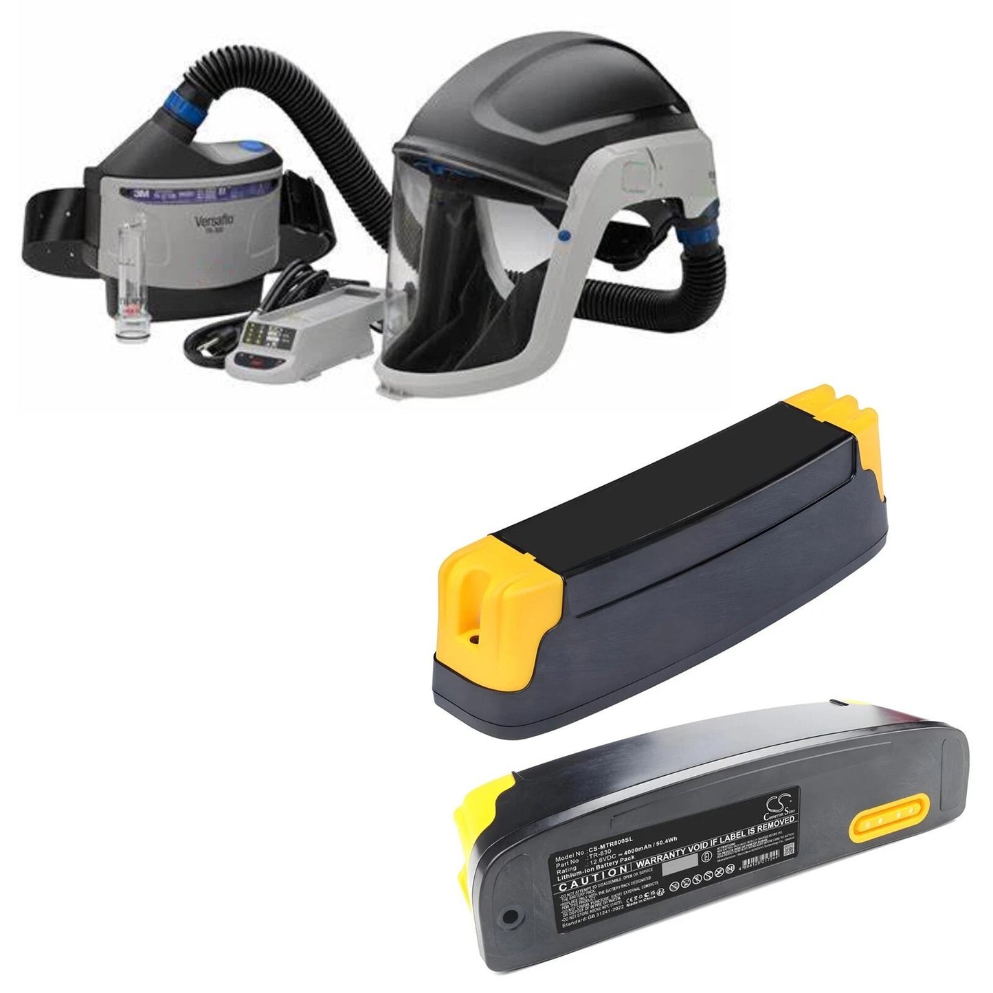 Rechargeable 4000mAh TR-830 Battery for 3M TR-300+ & TR-800 PAPR Respirators
